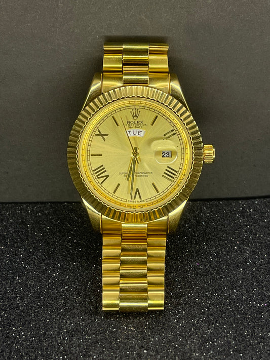 Imported RO LX Golden Watch With Golden Dial (MW#3014)