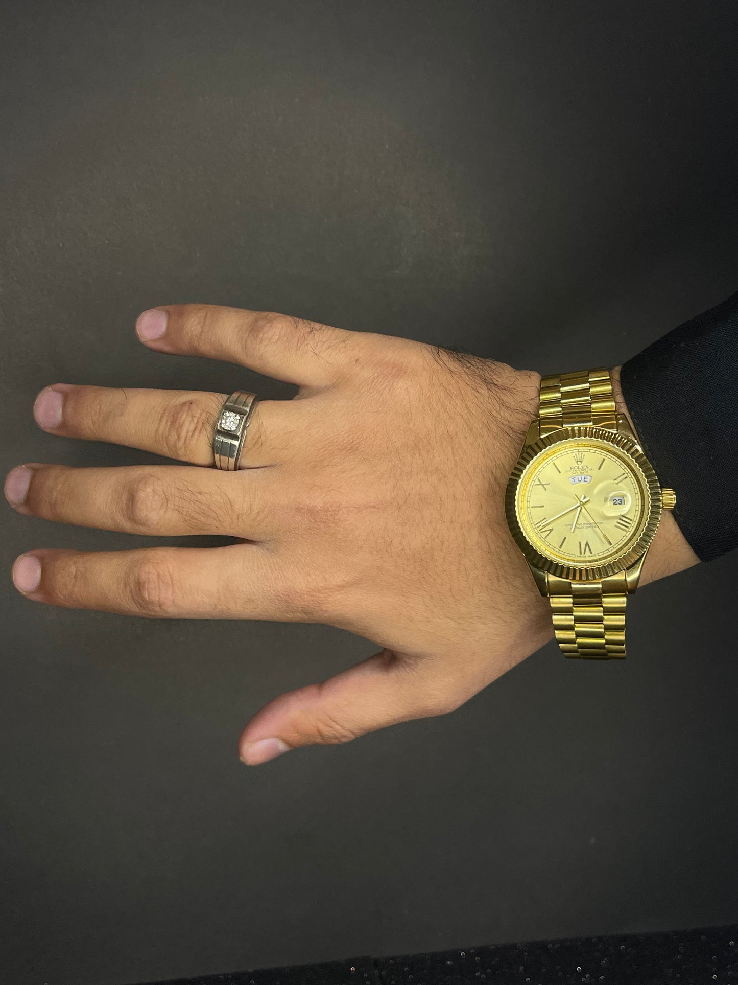 Imported RO LX Golden Watch With Golden Dial (MW#3014)