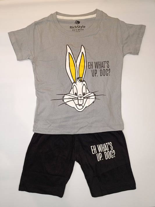 Kids 2 Pc Shirt + Shorts Whats up doc? Imported Stuff [KB2006]