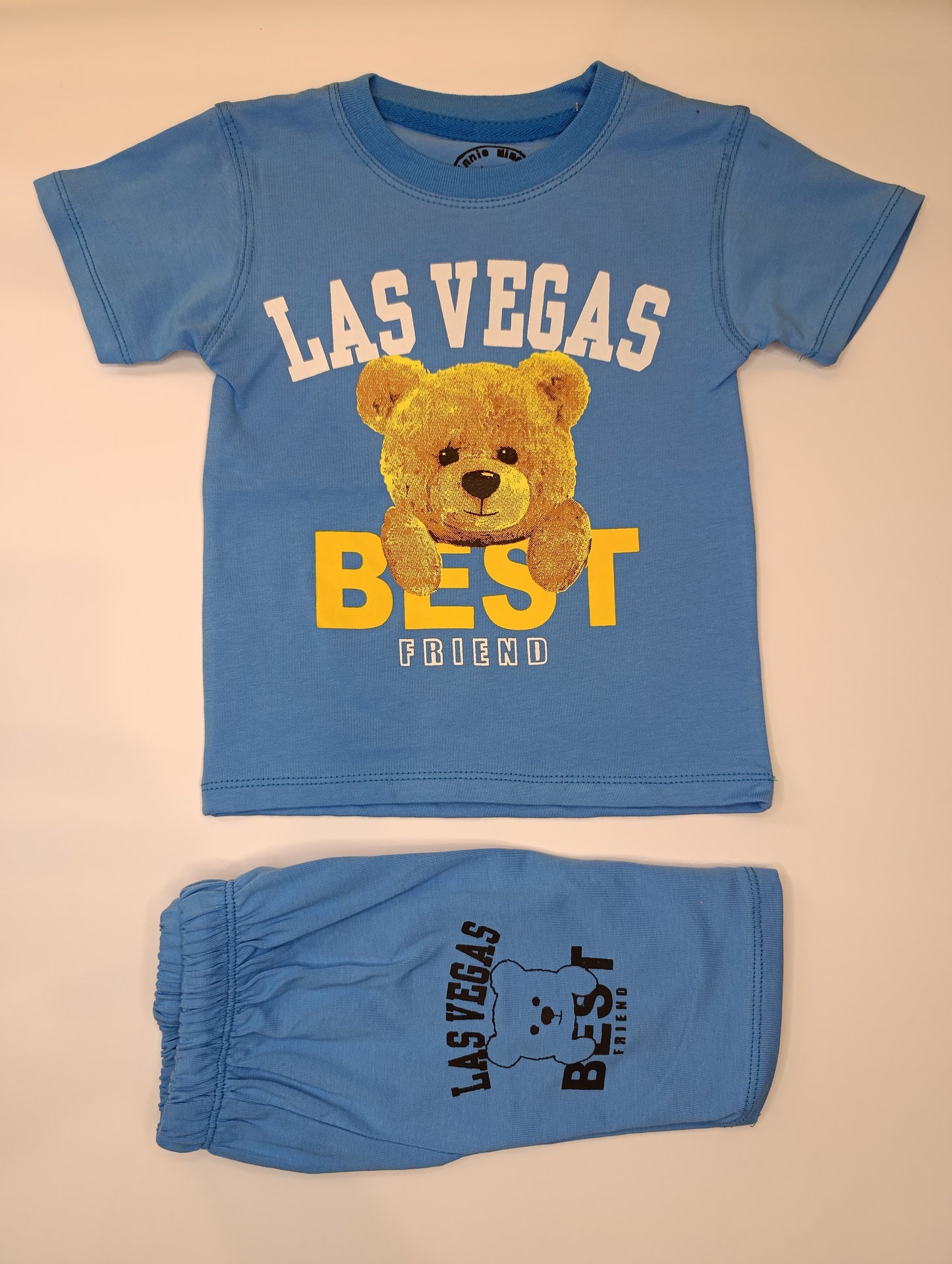 Kids 2 Pc Shirt + Shorts Best Friend (Blue) Imported Stuff [KB2003]