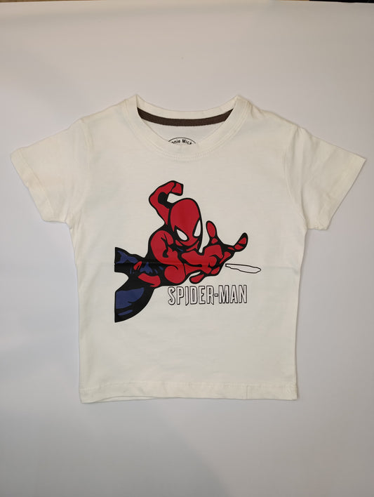 Kids T-Shirt (1 Piece) Spi-der-Man (White) Imprted Stuff [KB1005]