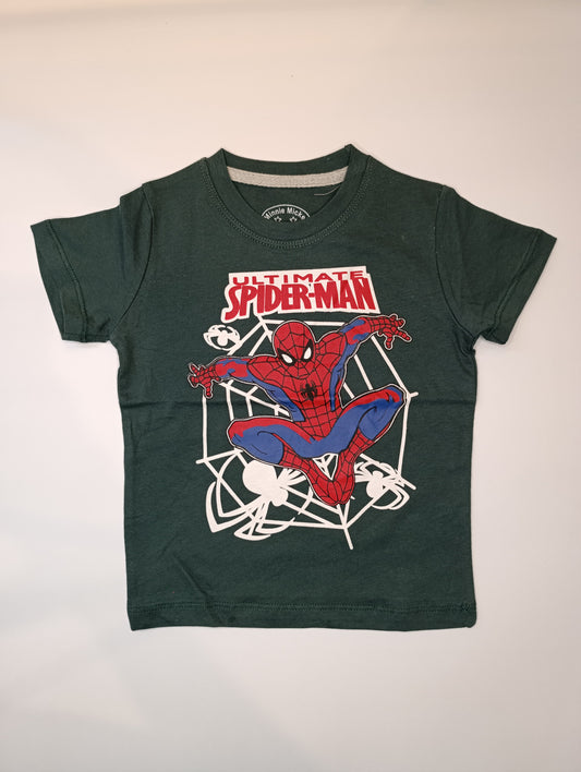 Kids T-Shirt (1 Piece) Spi-der-Man (Dark Green) Imprted Stuff [KB1004]